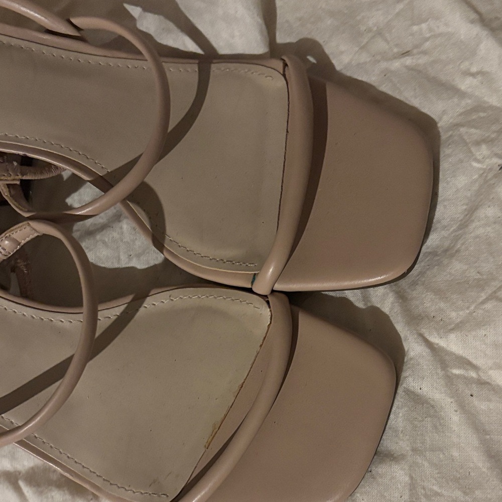 Marc Fisher Blush Pink Strappy Square-Toe Sandals - Picture 3 of 3
